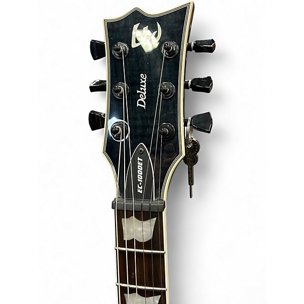 Used 2020s ESP LTD EC1000 Evertune Trans Black Solid Body Electric Guitar