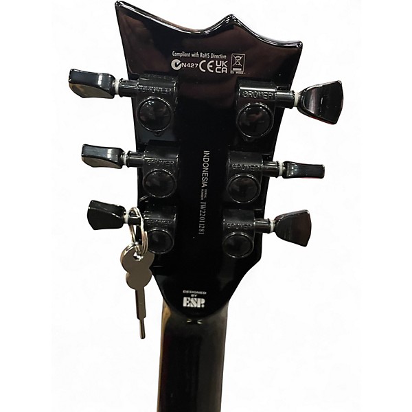 Used 2020s ESP LTD EC1000 Evertune Trans Black Solid Body Electric Guitar