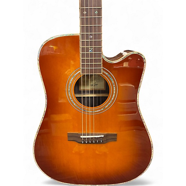 Used Zager ZAD 900CE Tobacco Burst Acoustic Electric Guitar