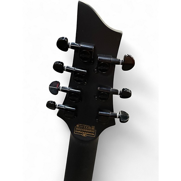 Used Schecter Guitar Research Damien 7 String Black Solid Body Electric Guitar