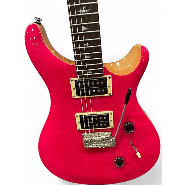 Used PRS SE Custom 24 TRANS CORAL Solid Body Electric Guitar