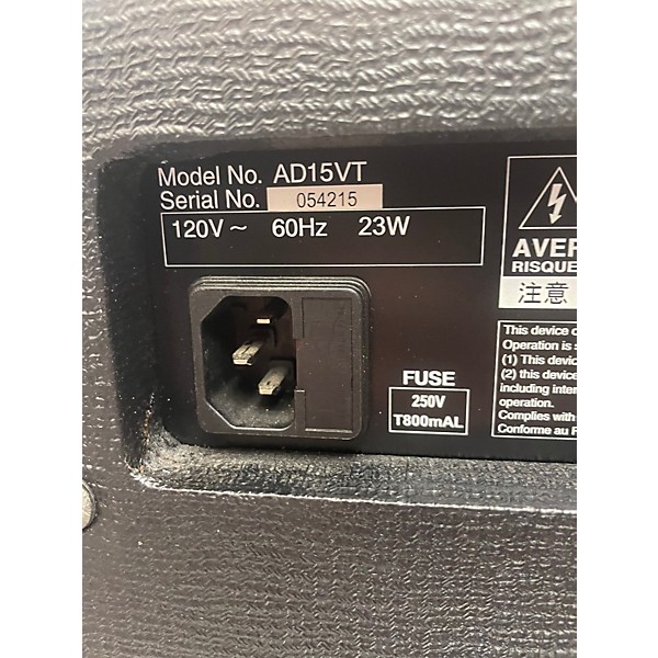 Used VOX AD15VT 1x8 15W Guitar Combo Amp