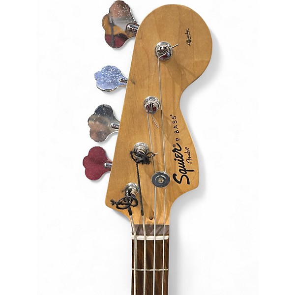 Used Squier Precision Bass Black Electric Bass Guitar