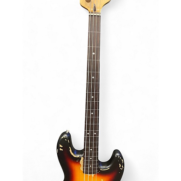 Used Vintage VJ74 3 Tone Sunburst Electric Bass Guitar