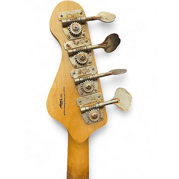 Used Vintage VJ74 3 Tone Sunburst Electric Bass Guitar