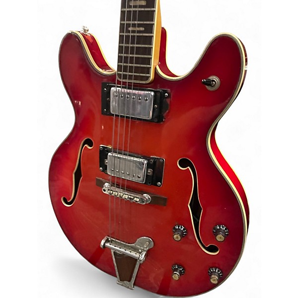 Used Epiphone EA-250 Candy Red Burst Hollow Body Electric Guitar