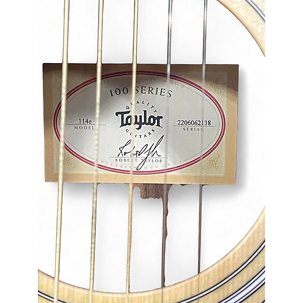 Used Taylor 114E Natural Acoustic Electric Guitar