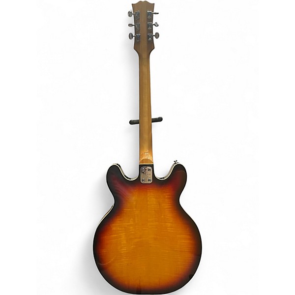 Vintage 1970s Univox Coily 3 Color Sunburst Hollow Body Electric Guitar