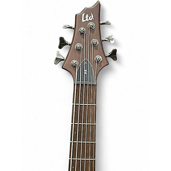 Used ESP LTD D6 6 String Walnut Electric Bass Guitar