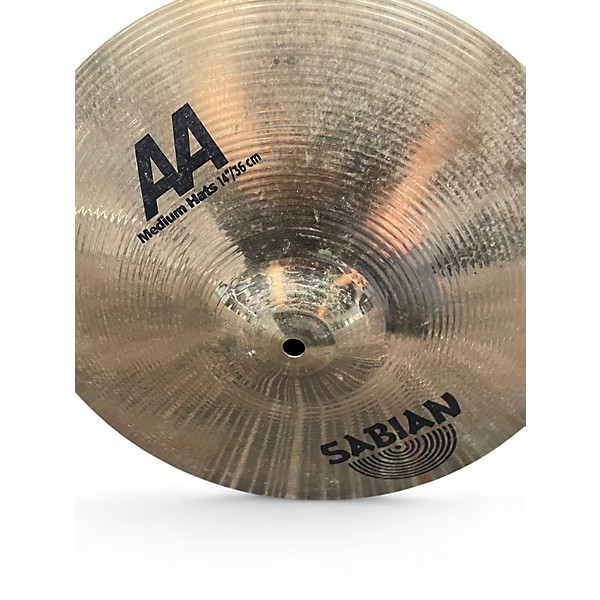 Used SABIAN 14in AA Medium Hi Hat Pair Brilliant Cymbal