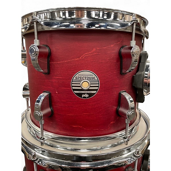 Used Pdp 5 Piece Spectrum Series Cherry Stain Drum Kit