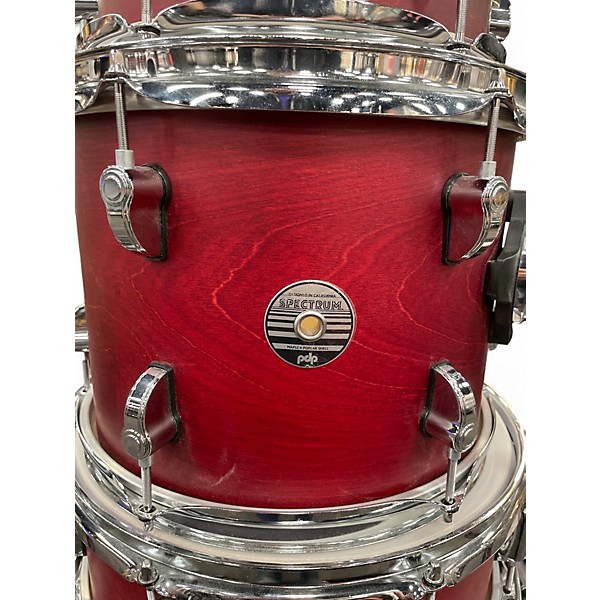 Used Pdp 5 Piece Spectrum Series Cherry Stain Drum Kit