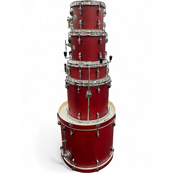 Used Pdp 5 Piece Spectrum Series Cherry Stain Drum Kit