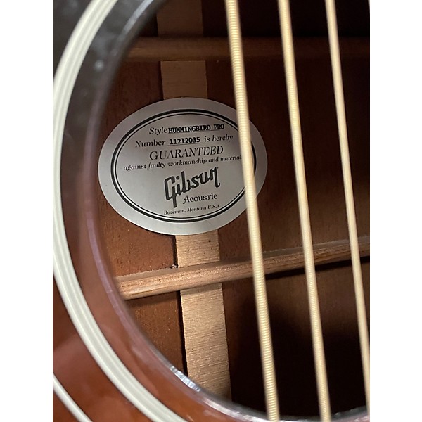 Used Gibson Hummingbird Pro Sunburst Acoustic Electric Guitar