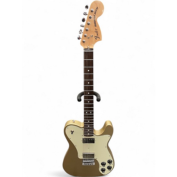 Used Fender Chris Shiflett Telecaster Deluxe Shoreline Gold Solid Body Electric Guitar