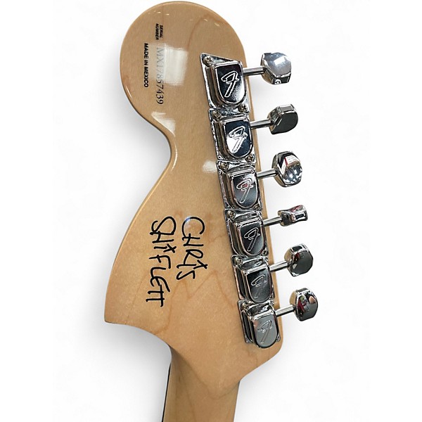 Used Fender Chris Shiflett Telecaster Deluxe Shoreline Gold Solid Body Electric Guitar