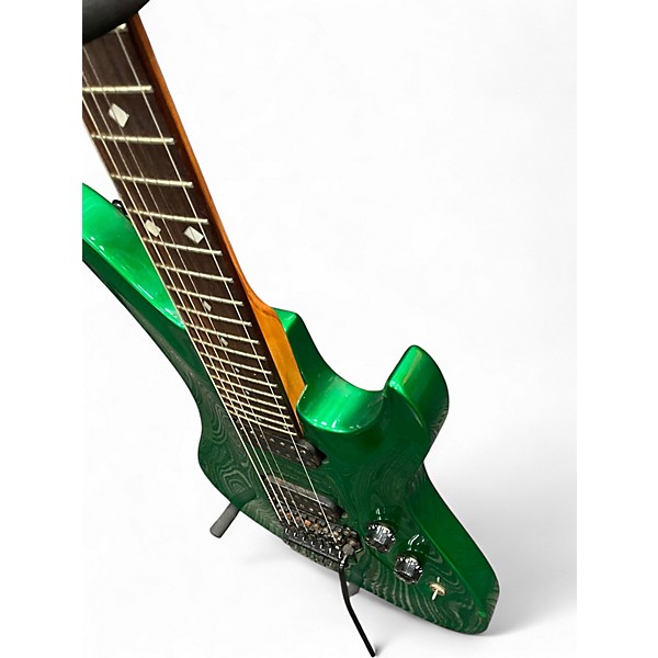 Used Schecter Guitar Research DIAMOND A-7+ Metallic Green Solid Body Electric Guitar