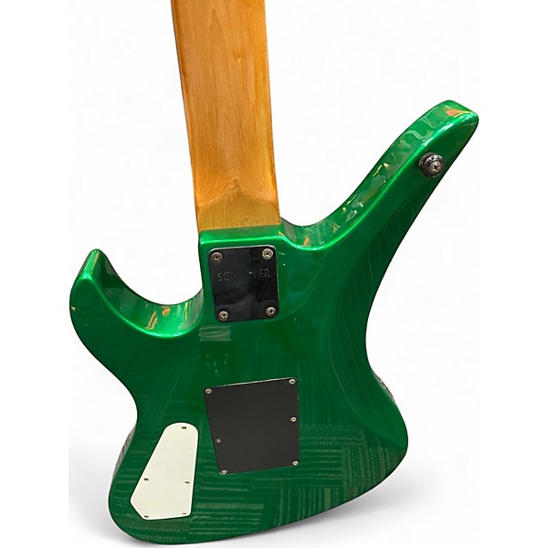 Used Schecter Guitar Research DIAMOND A-7+ Metallic Green Solid Body Electric Guitar