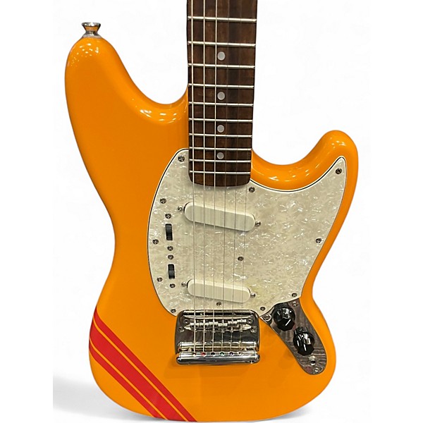 Used Squier FSR Competition Mustang Orange Cream Solid Body Electric Guitar