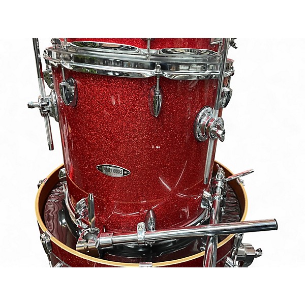 Used Sakae 5 Piece Road Anew Red Sparkle Drum Kit