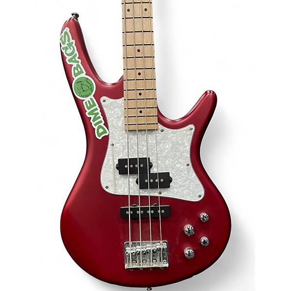 Used Ibanez SRMD200 Red Metallic Satin Electric Bass Guitar