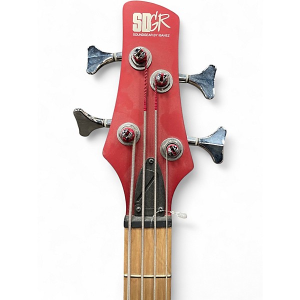 Used Ibanez SRMD200 Red Metallic Satin Electric Bass Guitar