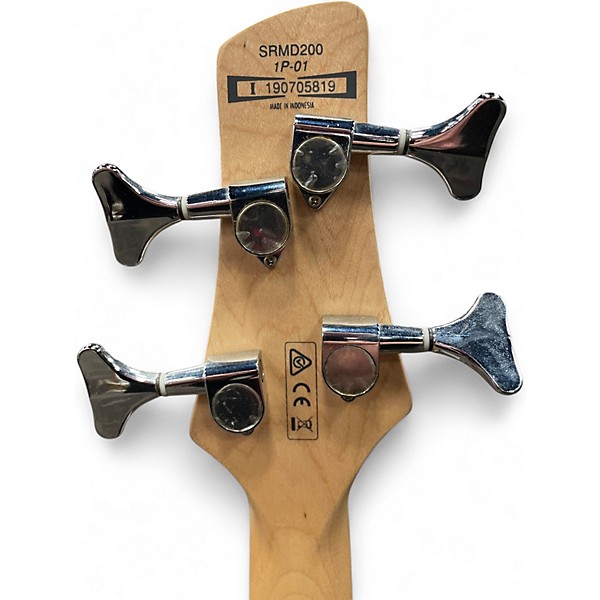 Used Ibanez SRMD200 Red Metallic Satin Electric Bass Guitar