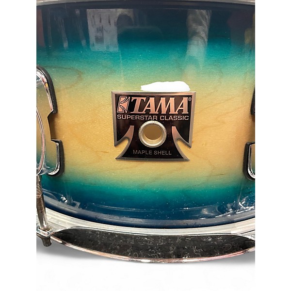 Used TAMA 14X5.5 Starclassic Snare Ocean Blue Burst Drum