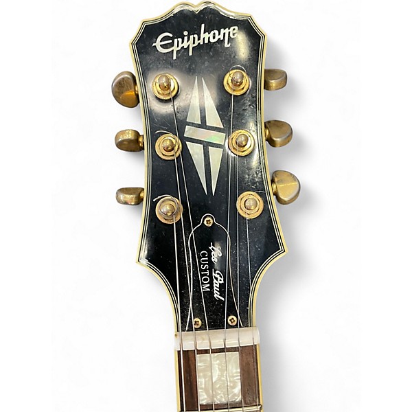 Used Epiphone Les Paul Custom Left Handed Ebony Electric Guitar