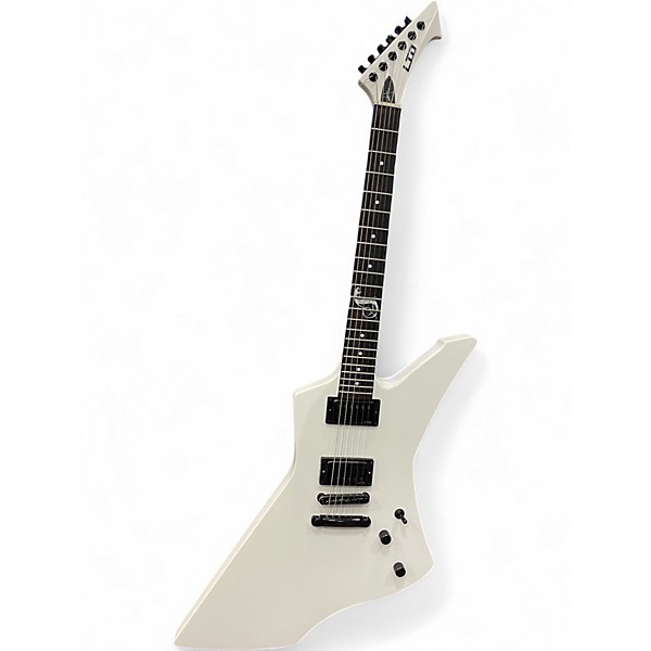 Used ESP LTD James Hetfield Snakebyte Snow White Solid Body Electric Guitar