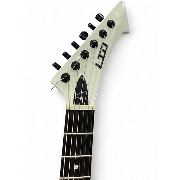 Used ESP LTD James Hetfield Snakebyte Snow White Solid Body Electric Guitar