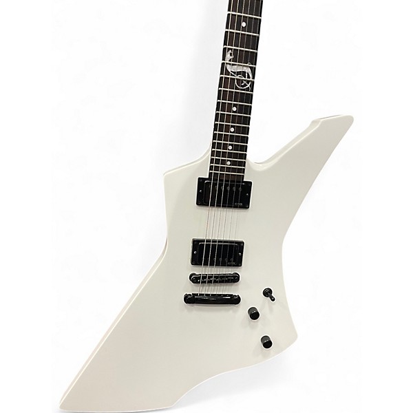 Used ESP LTD James Hetfield Snakebyte Snow White Solid Body Electric Guitar
