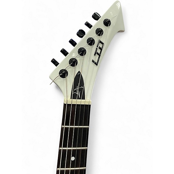 Used ESP LTD James Hetfield Snakebyte Snow White Solid Body Electric Guitar