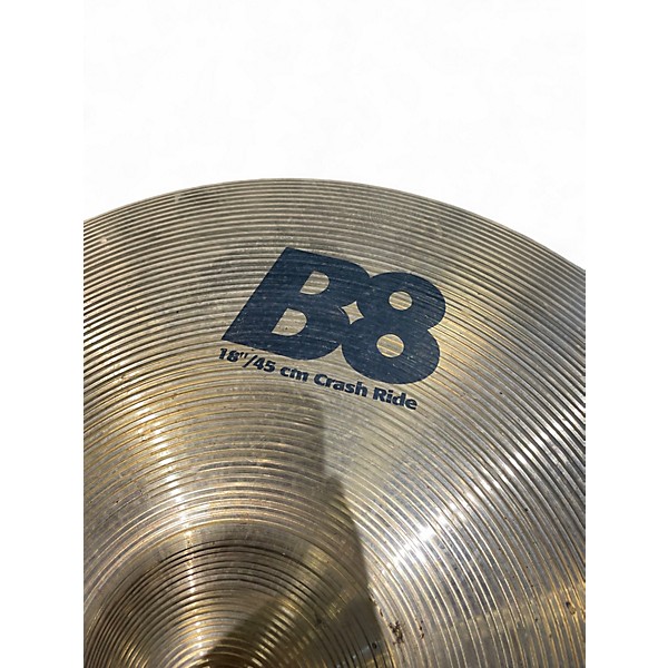 Used SABIAN 18in B8 Crash Ride Cymbal