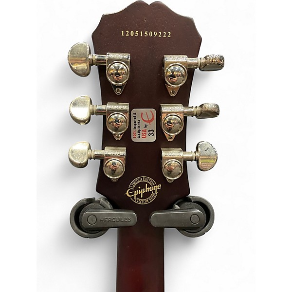 Used Epiphone Les Paul Traditional Pro Burgundy Solid Body Electric Guitar