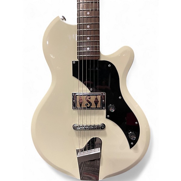 Used Supro JAMESPORT White Solid Body Electric Guitar