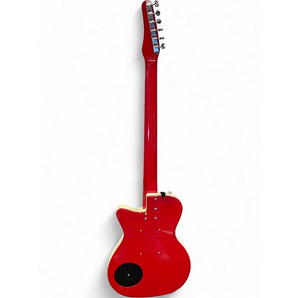 Used Danelectro U56 Crimson Red Trans Hollow Body Electric Guitar