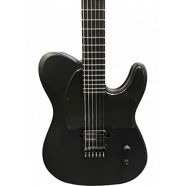 Used Schecter Guitar Research Black Ops 6 Satin Black Solid Body Electric Guitar