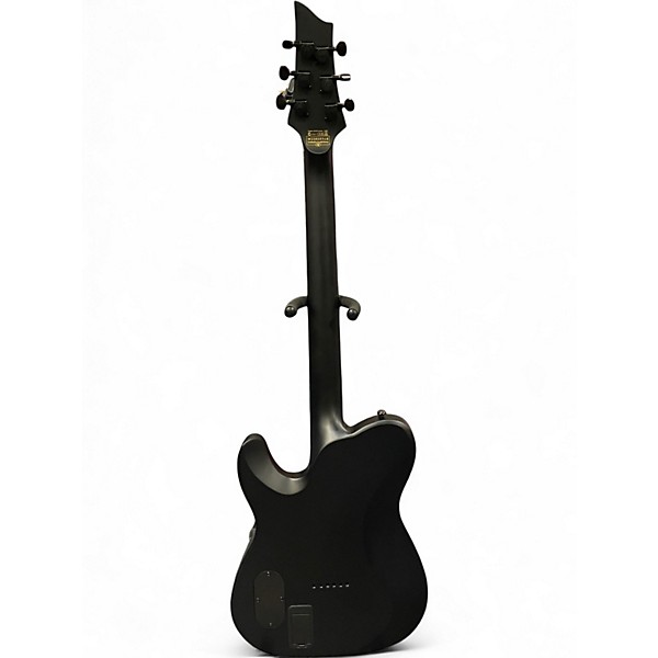 Used Schecter Guitar Research Black Ops 6 Satin Black Solid Body Electric Guitar