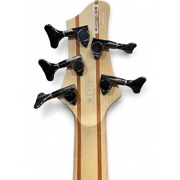 Used Ibanez BTB605 Black and White Electric Bass Guitar