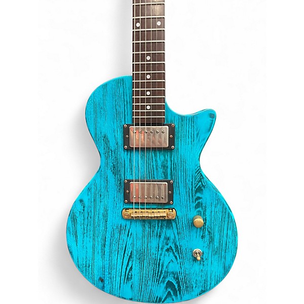 Used Earl Slick SL52 Turquoise Ash Solid Body Electric Guitar