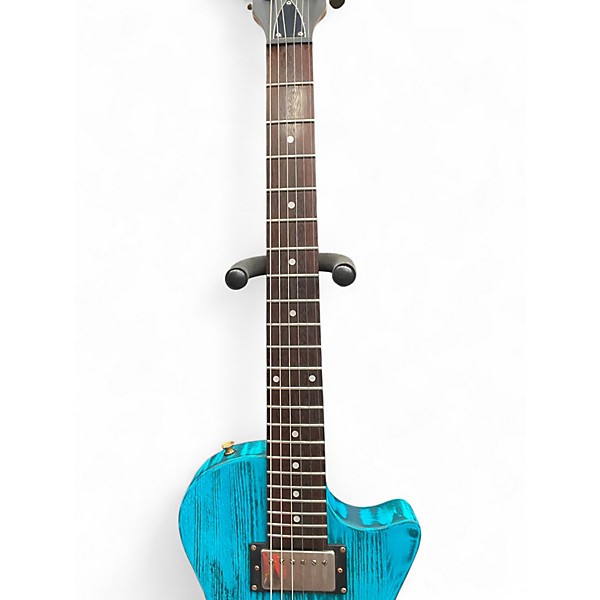 Used Earl Slick SL52 Turquoise Ash Solid Body Electric Guitar