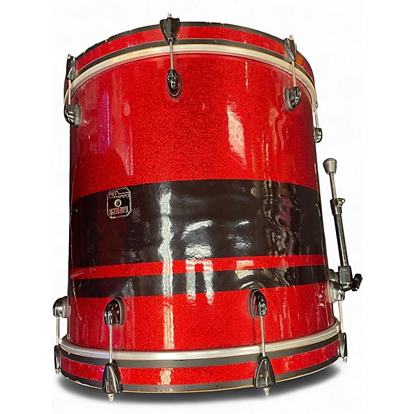 Used Gretsch Drums 3 Piece Catalina Club Rock Red Sparkle Drum Kit