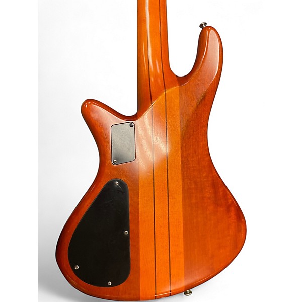 Used Schecter Guitar Research DIAMOND SERIES STILLETO 5 STRING Amber Electric Bass Guitar
