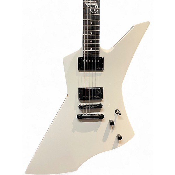 Used ESP LTD James Hetfield Snakebyte Snow White Solid Body Electric Guitar