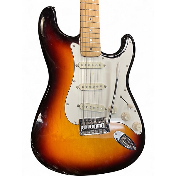 Used Fender Mexican Stratocaster Sunburst Solid Body Electric Guitar