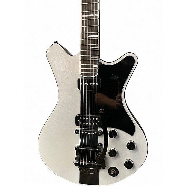 Used Mofo American Tavern with Bigsby Silver and Black Solid Body Electric Guitar