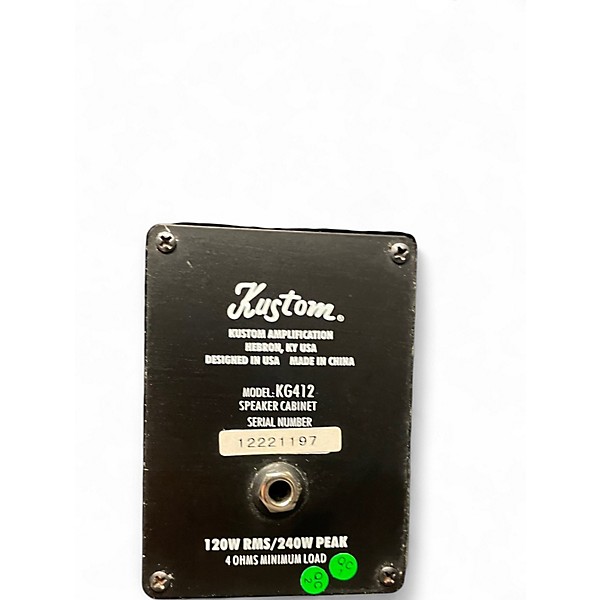 Used Kustom KG412 Guitar Cabinet