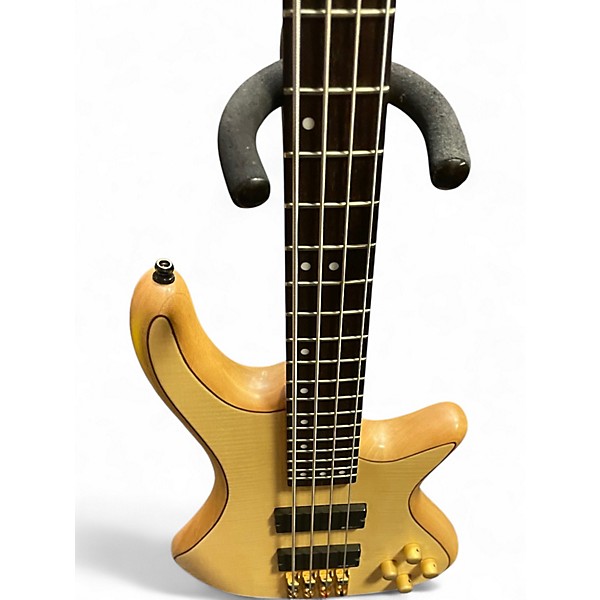 Used Schecter Guitar Research Stiletto Custom 4 String Natural Electric Bass Guitar