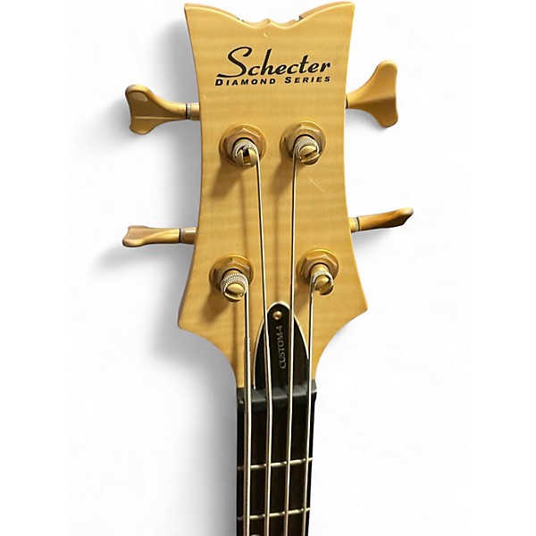 Used Schecter Guitar Research Stiletto Custom 4 String Natural Electric Bass Guitar